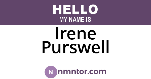 Irene Purswell