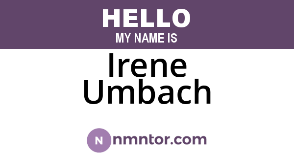Irene Umbach