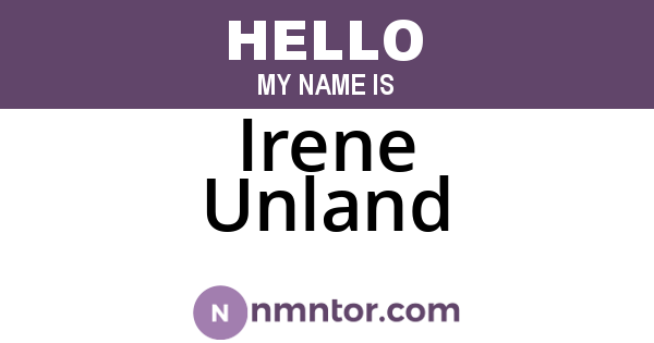 Irene Unland