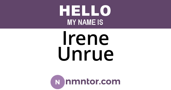 Irene Unrue