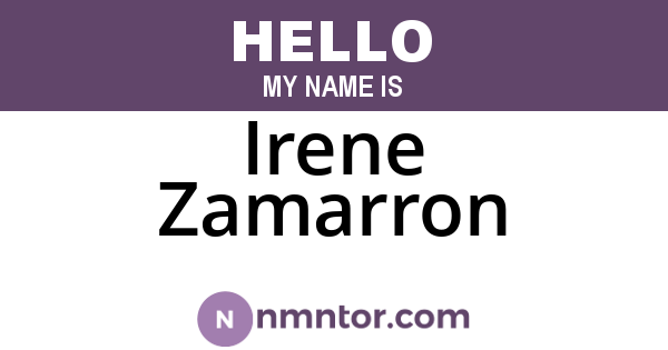 Irene Zamarron
