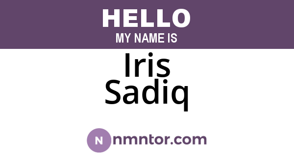 Iris Sadiq