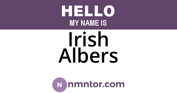 Irish Albers