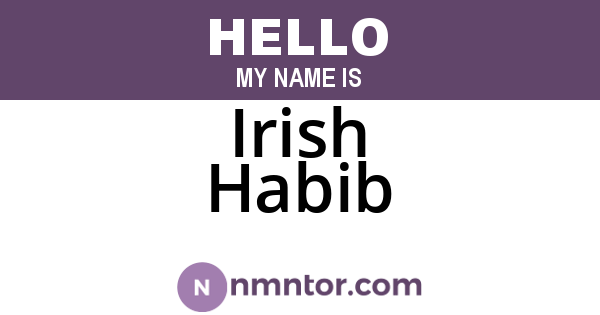 Irish Habib