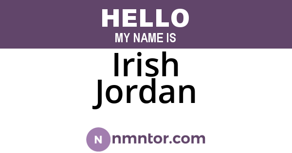 Irish Jordan