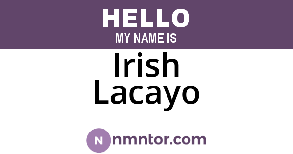 Irish Lacayo