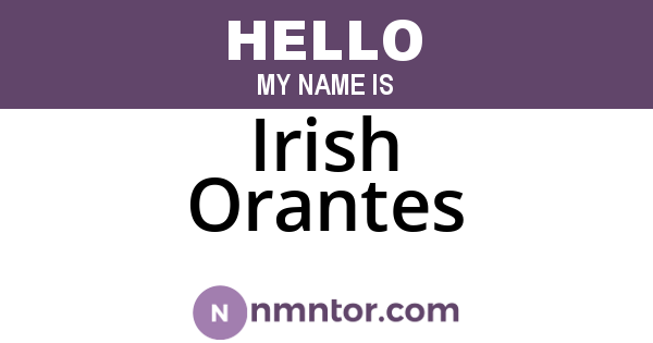 Irish Orantes