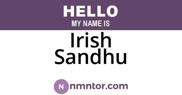 Irish Sandhu