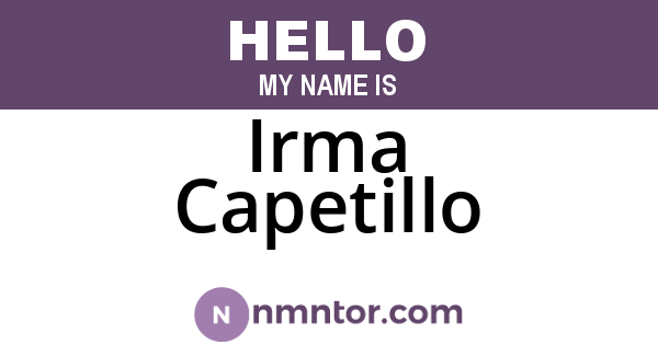 Irma Capetillo