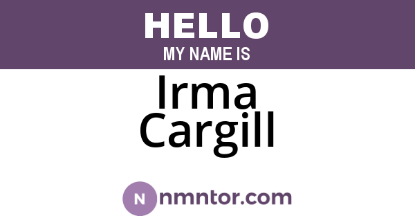 Irma Cargill