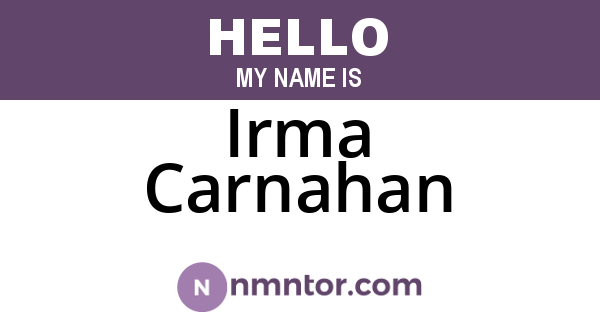 Irma Carnahan