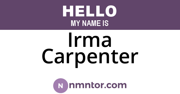 Irma Carpenter