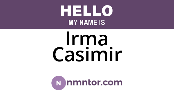 Irma Casimir