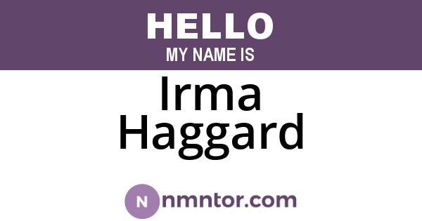 Irma Haggard