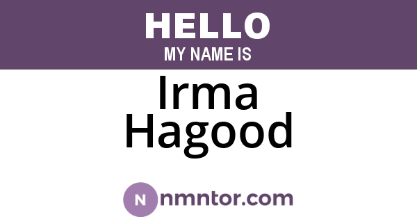Irma Hagood