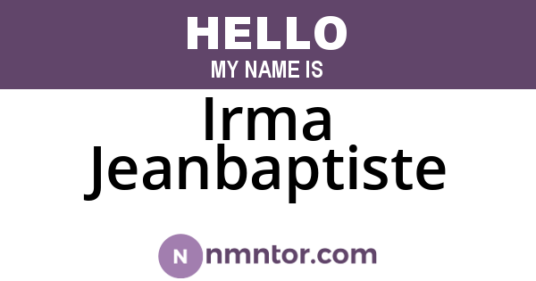 Irma Jeanbaptiste