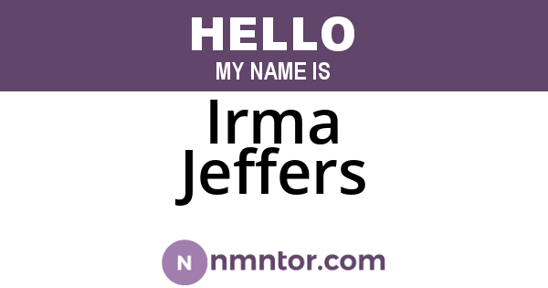 Irma Jeffers