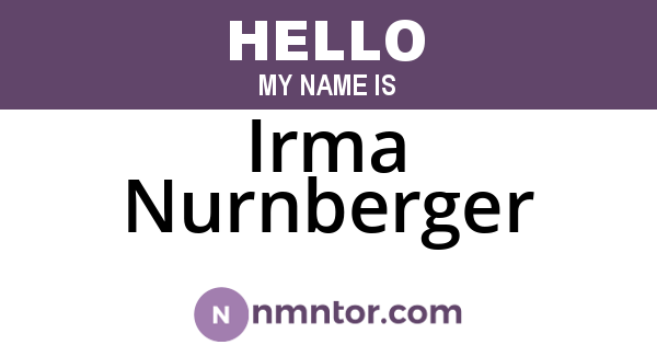 Irma Nurnberger