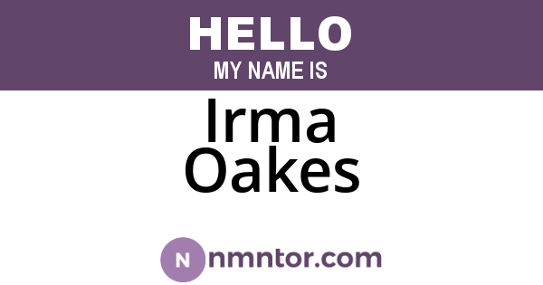 Irma Oakes