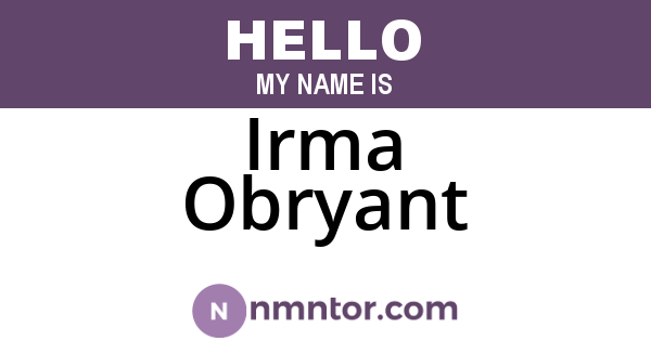 Irma Obryant