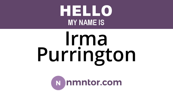 Irma Purrington