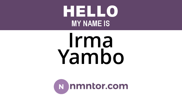 Irma Yambo