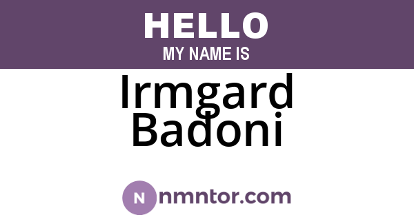 Irmgard Badoni