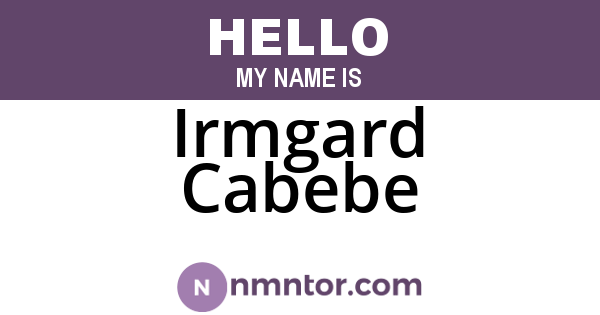 Irmgard Cabebe