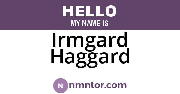 Irmgard Haggard
