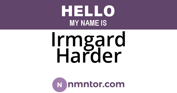 Irmgard Harder
