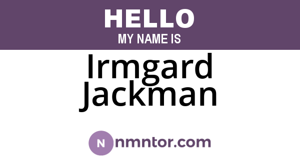 Irmgard Jackman