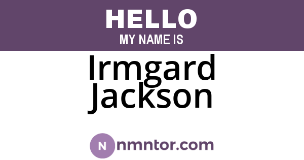 Irmgard Jackson