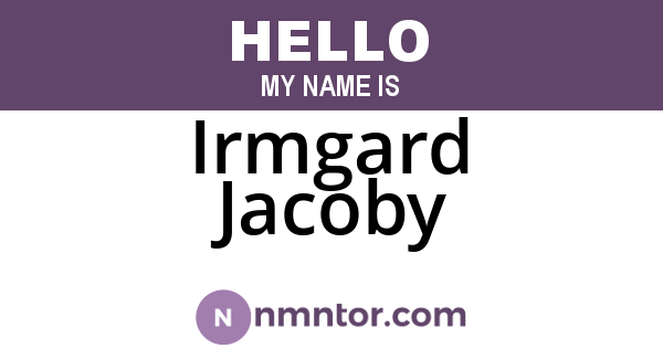 Irmgard Jacoby