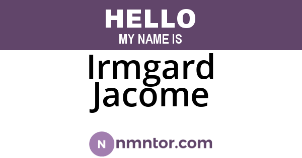 Irmgard Jacome