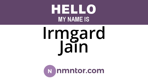 Irmgard Jain