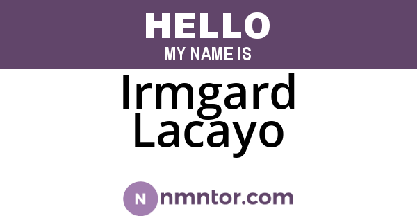 Irmgard Lacayo