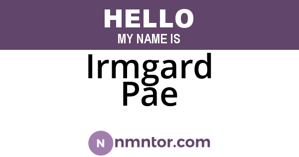 Irmgard Pae