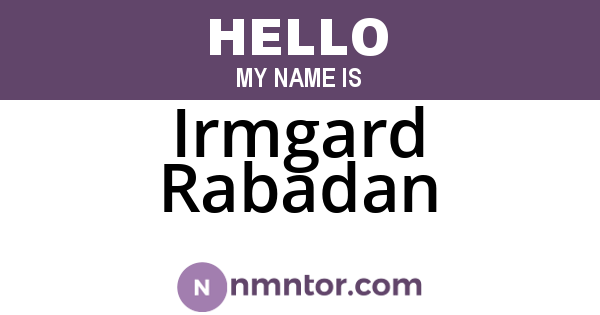 Irmgard Rabadan