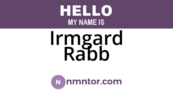 Irmgard Rabb