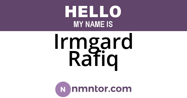 Irmgard Rafiq