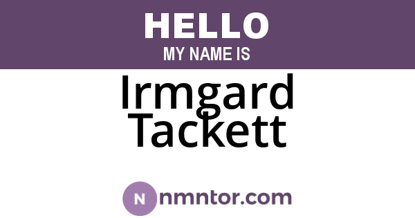 Irmgard Tackett