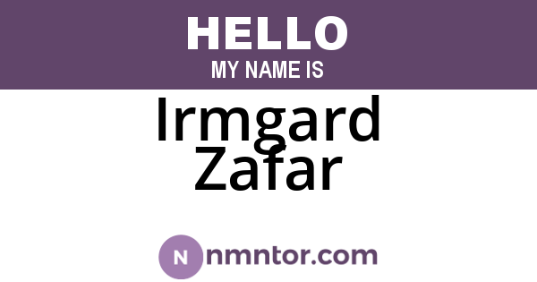 Irmgard Zafar