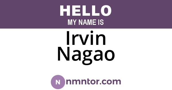 Irvin Nagao