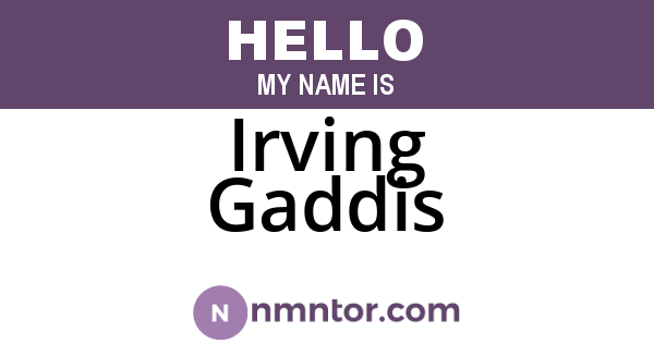 Irving Gaddis