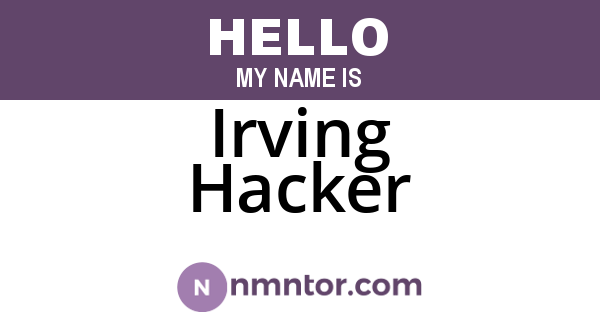 Irving Hacker