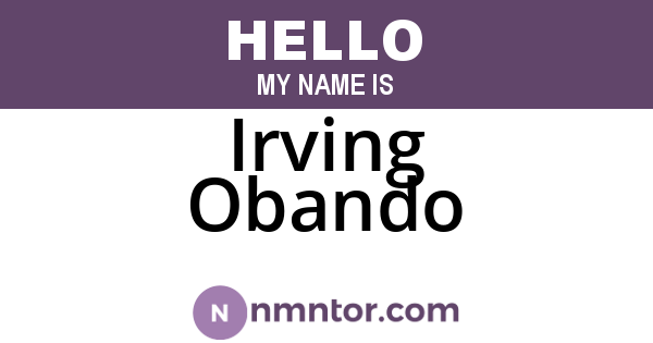 Irving Obando