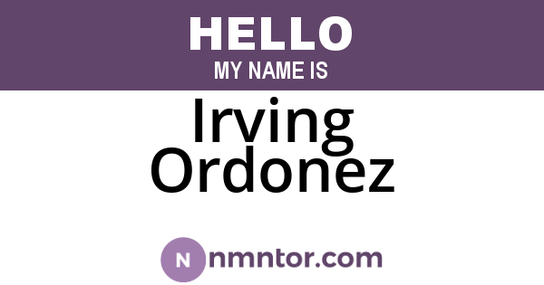 Irving Ordonez
