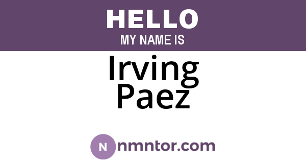 Irving Paez