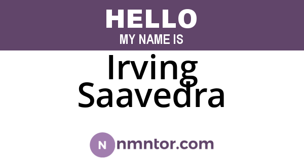 Irving Saavedra