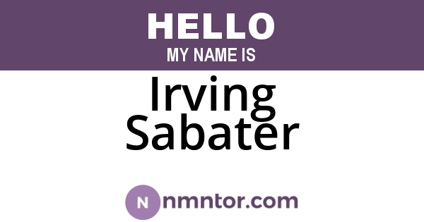 Irving Sabater
